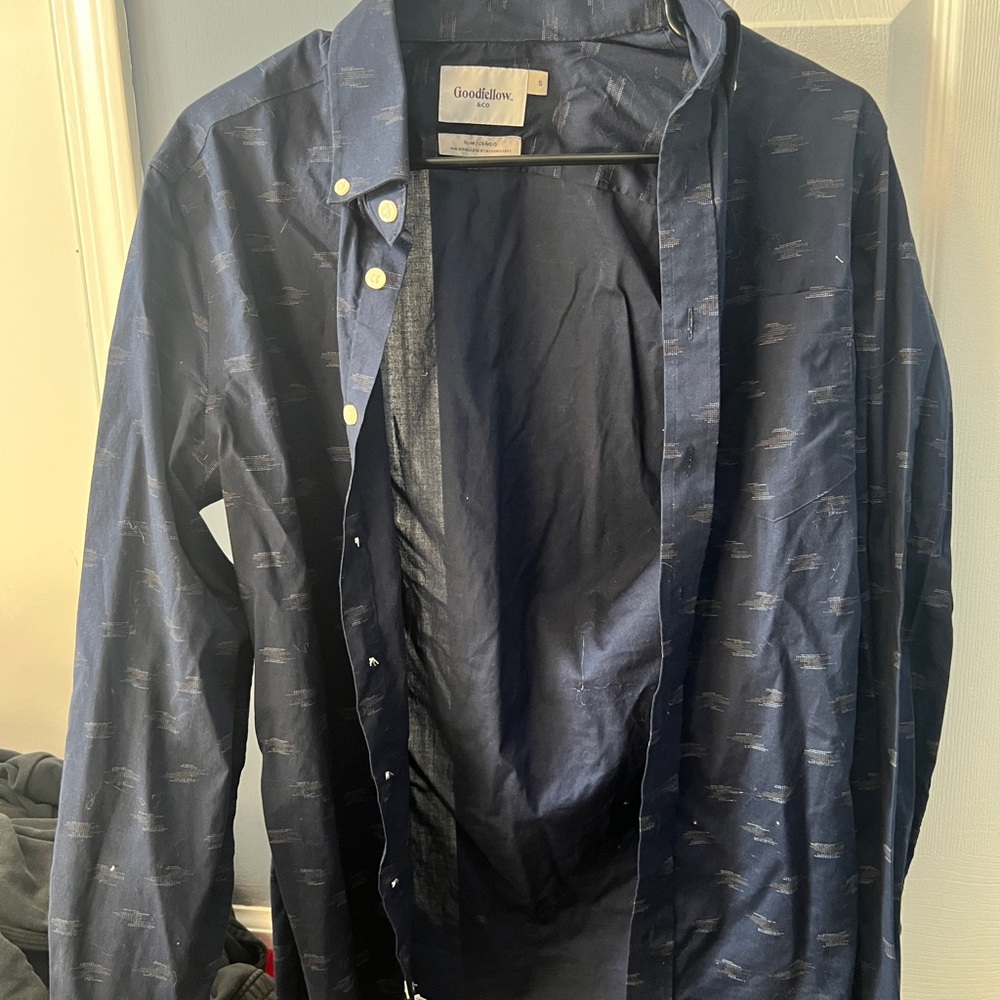 Goodfellow & Co Dark Blue Slim Fit Shirt